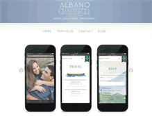 Tablet Screenshot of albanodesign.com